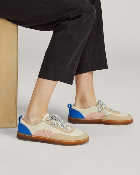 The Tread-Bare Sneaker | Canvas / Lapis Blue / Classic Red