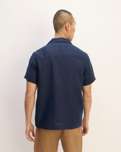 The Resort Shirt in Linen | Navy