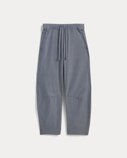 The Easy Barrel Pant | Dark Denim Pinstripe