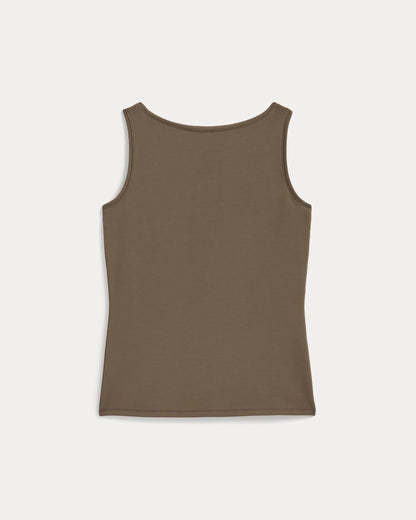 The Form Boatneck Tank | Deep Taupe