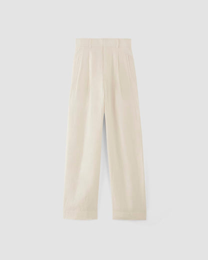 The Linen Way-High® Drape Pant  | Bone
