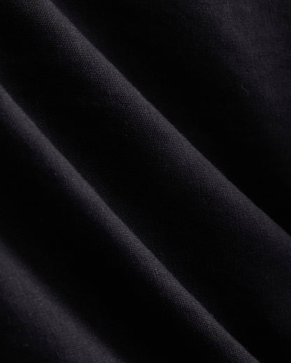 Tie-Neck Dress in Stretch Linen | Black