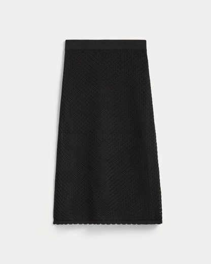 The Lace Knit Skirt | Black