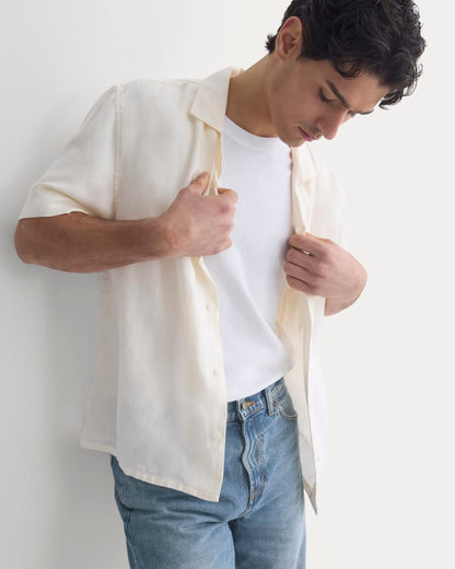 Linen Resort Shirt | Blue Wing Teal