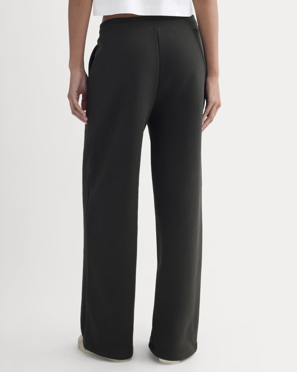 Luxe Fleece Wide-Leg Sweatpant | Black