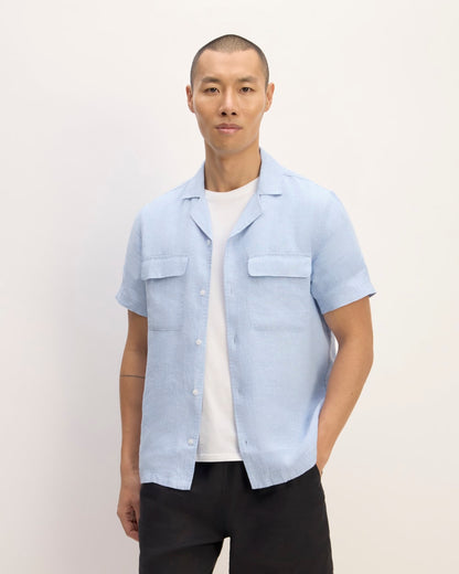 The Resort Shirt in Linen | Light Blue