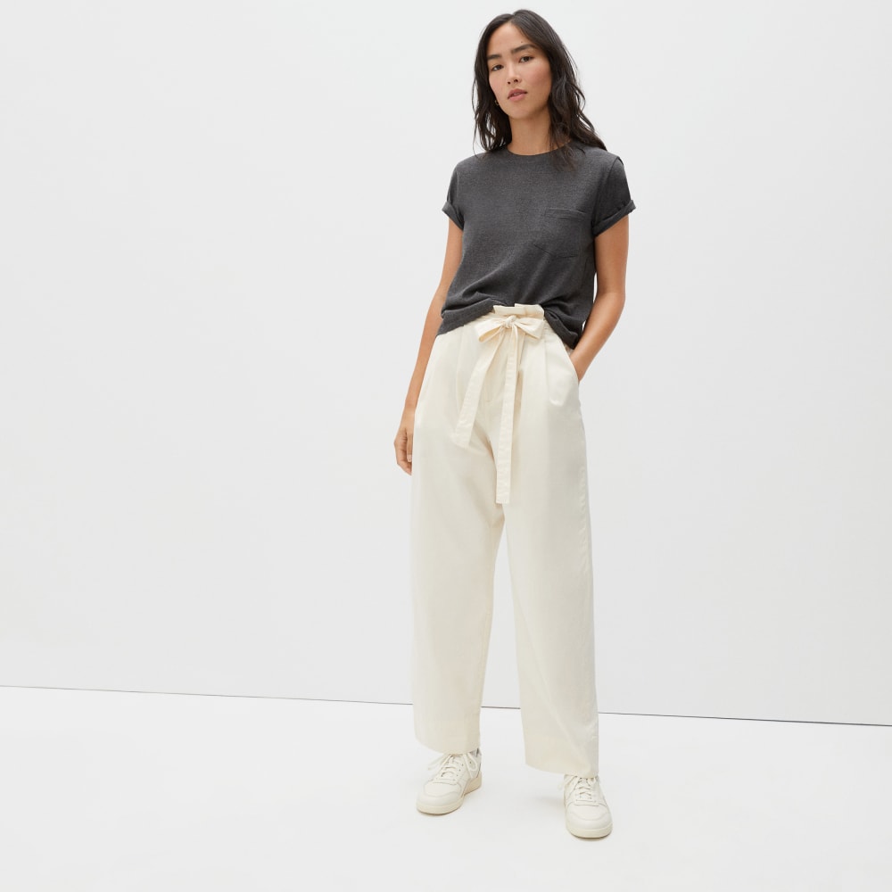 The Box-Cut Tee in Essential Cotton | Charcoal | Pocket