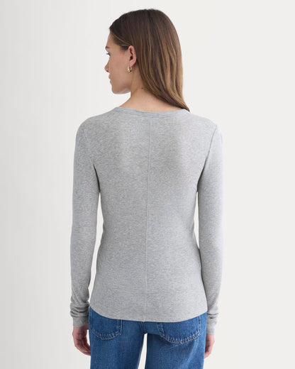 Tissue Long-Sleeve Crew | Heathered Grey