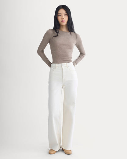 Tissue Boatneck Top | Heathered Chocolate Chip