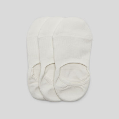 The Organic Cotton No-Show Sock 3-Pack | White