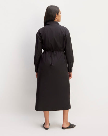 The Supima® Cotton Midi Shirt Dress | Black