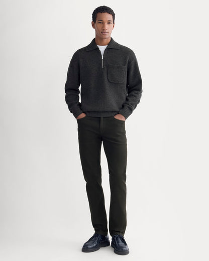 Luxe Merino Quarter-Zip Pullover | Heathered Black