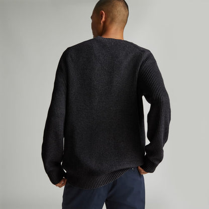 The No-Sweat Ribbed Crew | Heather Ash