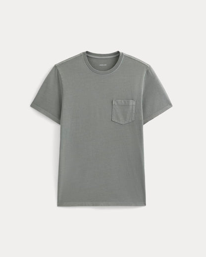 The Essential Organic Garment-Dyed Crew | Agave Green