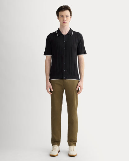 The No-Sweat Button-Down Polo |  Black