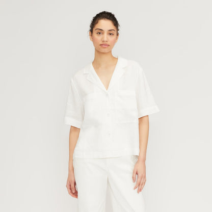 The Linen Workwear Shirt | White