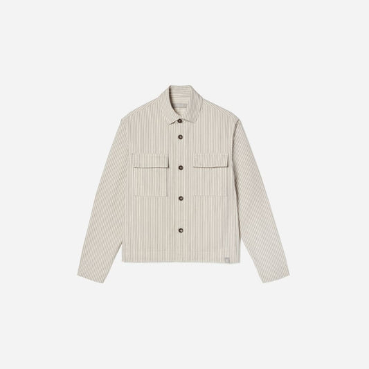 The Everyone Spring Shirt Jacket | Navy Stripe