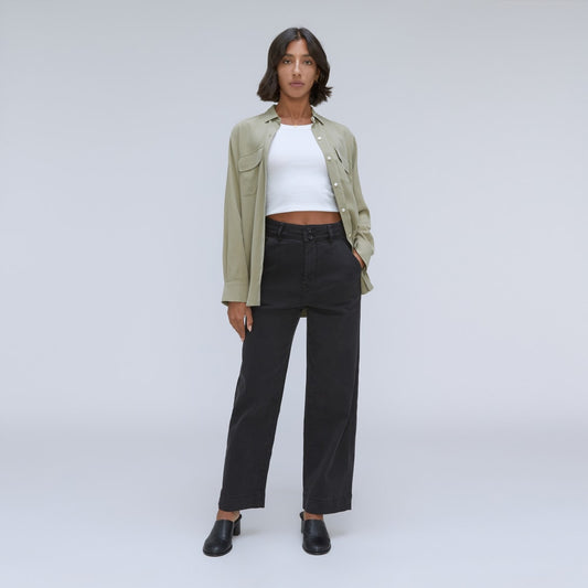The Organic Wide-Leg Pant | Black