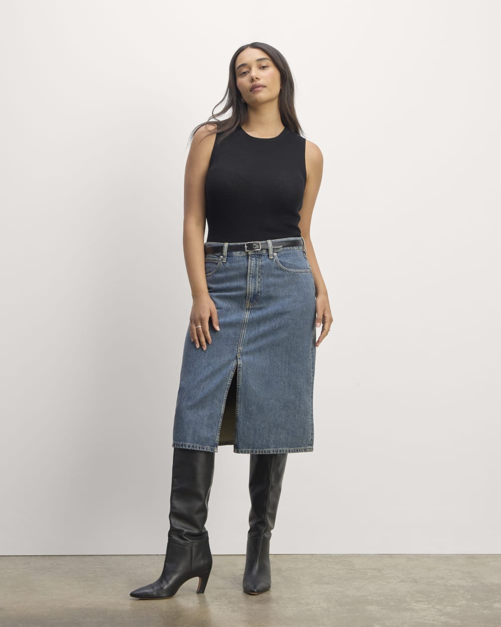 The Mid-Way Skirt | Mid Blue