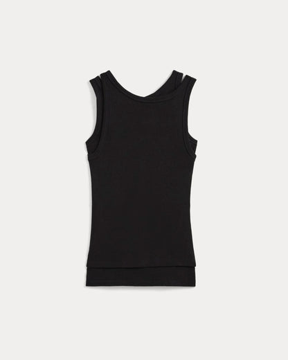 Tissue Layered Tank | Black