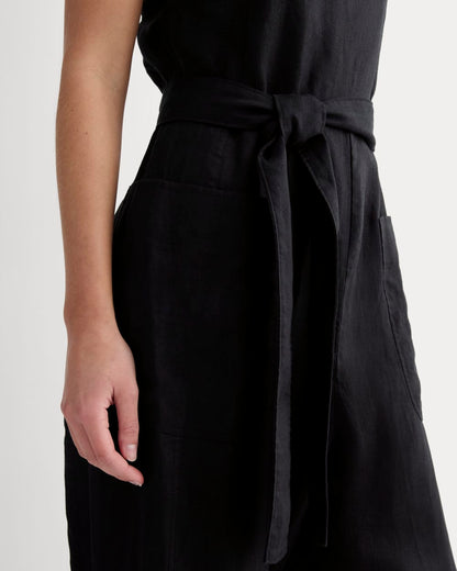 The Utility Coverall in Linen | Black