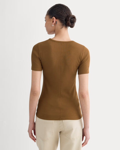 The Luxe Rib Crew | Toffee