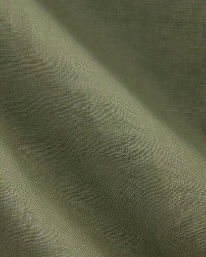 The Drawstring Pant in Linen | Lichen Green
