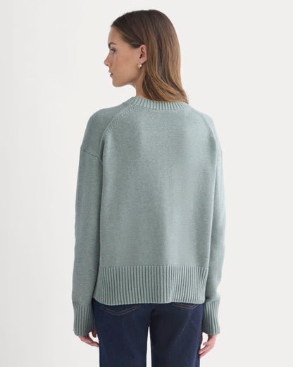 The Boxy Sweater in Everyday Cotton | Heathered Lilypad