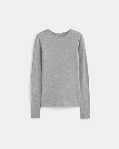 Tissue Long-Sleeve Crew | Heathered Grey