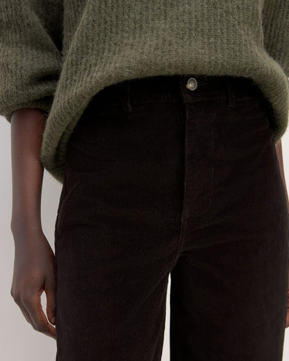 The Corduroy Wide-Leg Pant | Black