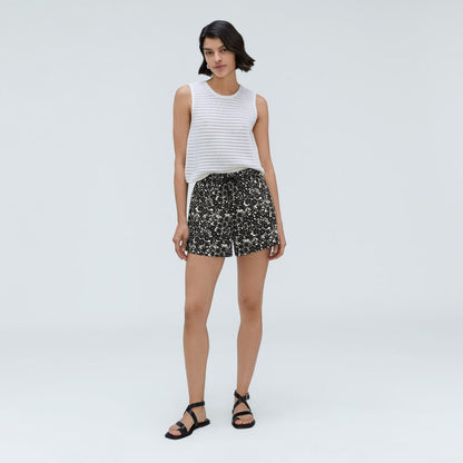 The Seersucker Boxer Short | Black / Canvas Floral