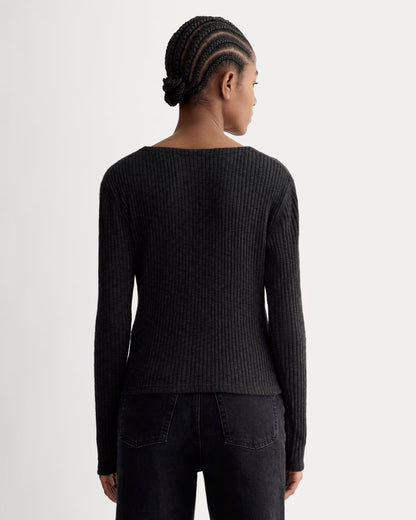 The Cozy Rib Cardigan | Black