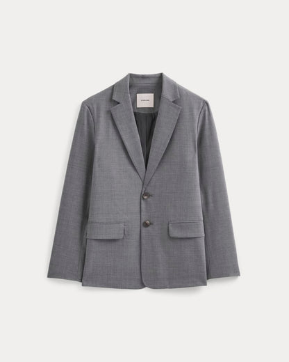 Tropical Wool Blazer | Heathered Grey