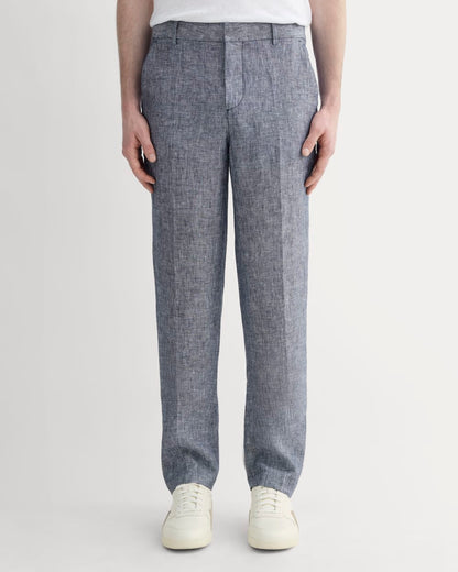The Linen Trouser | Navy Chambray