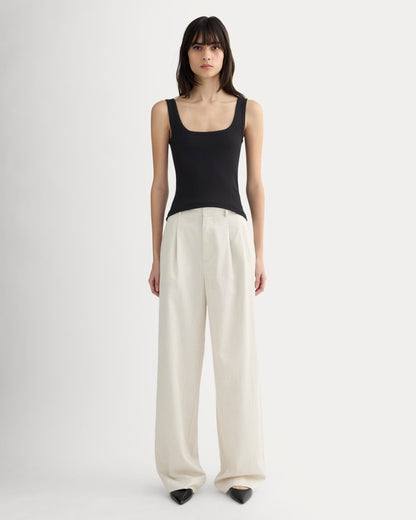 The Luxe Rib Square-Neck Tank | Black