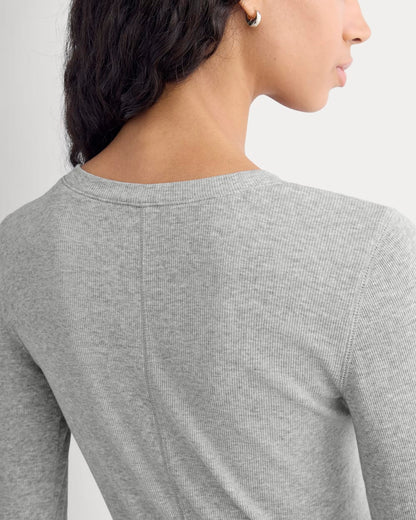 The Luxe Rib Henley | Classic Heather Grey