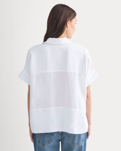 The Boxy Shirt in Linen | White