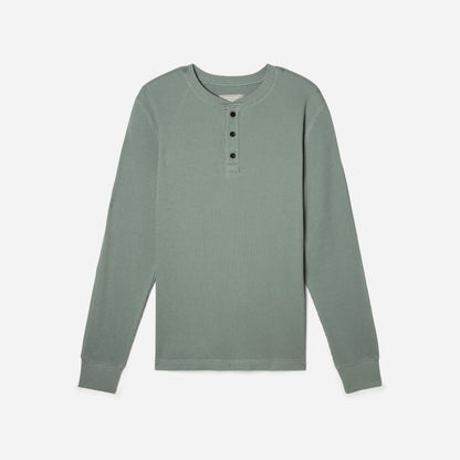 The Waffle Long-Sleeve Henley Tee | Lily Pad