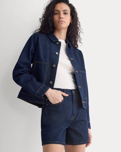 Way-High® A-Line Denim Short | Tungsten Rinse