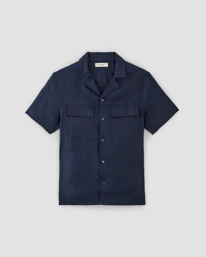 The Resort Shirt in Linen | Navy