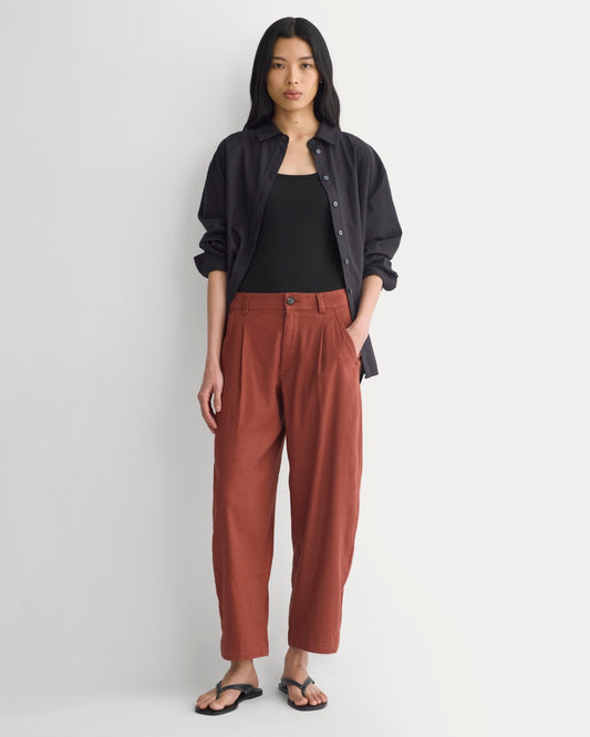 The Everywhere Pant in Stretch Linen | Henna Red