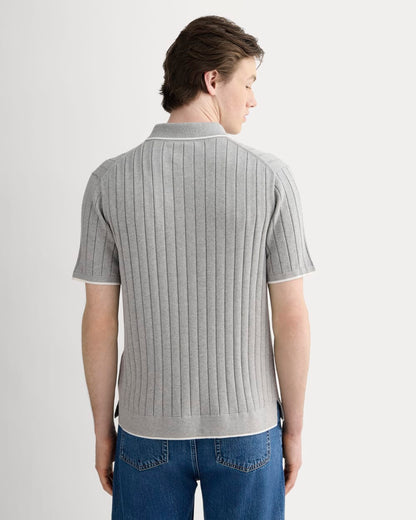 The No-Sweat Button-Down Polo | Heather Grey