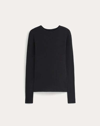 Tissue Long-Sleeve Crew | Black