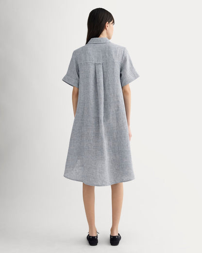The Daytripper Dress in Linen | Midnight Navy Gingham