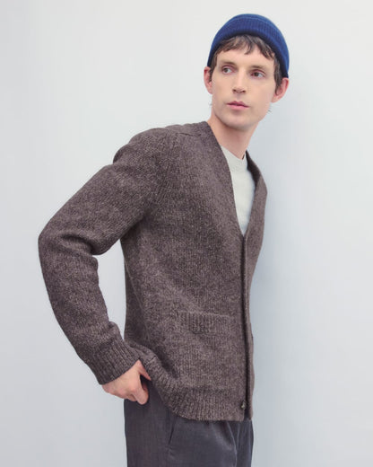 The Cloud Relaxed Cardigan | Heathered Burgundy