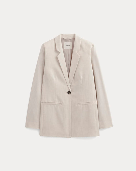 The Relaxed Blazer in Buttersmooth | Heathered Oat