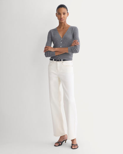 The Cardigan in Ultrasoft Merino | Heather Mid Grey