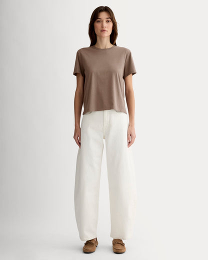 The Box-Cut Tee in Essential Cotton | Clay | No Pocket