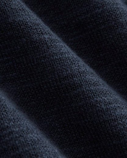 The Cotton Linen Polo | Navy