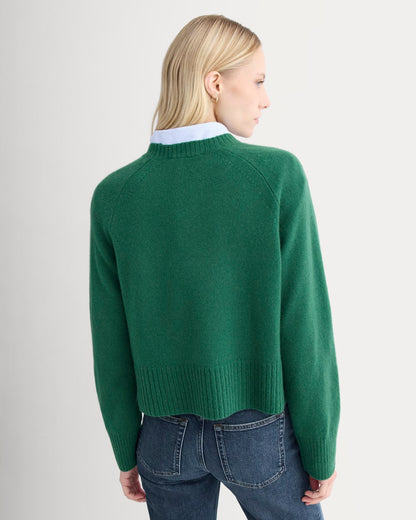 The Boxy Crew in Cashmere | Hunter Green